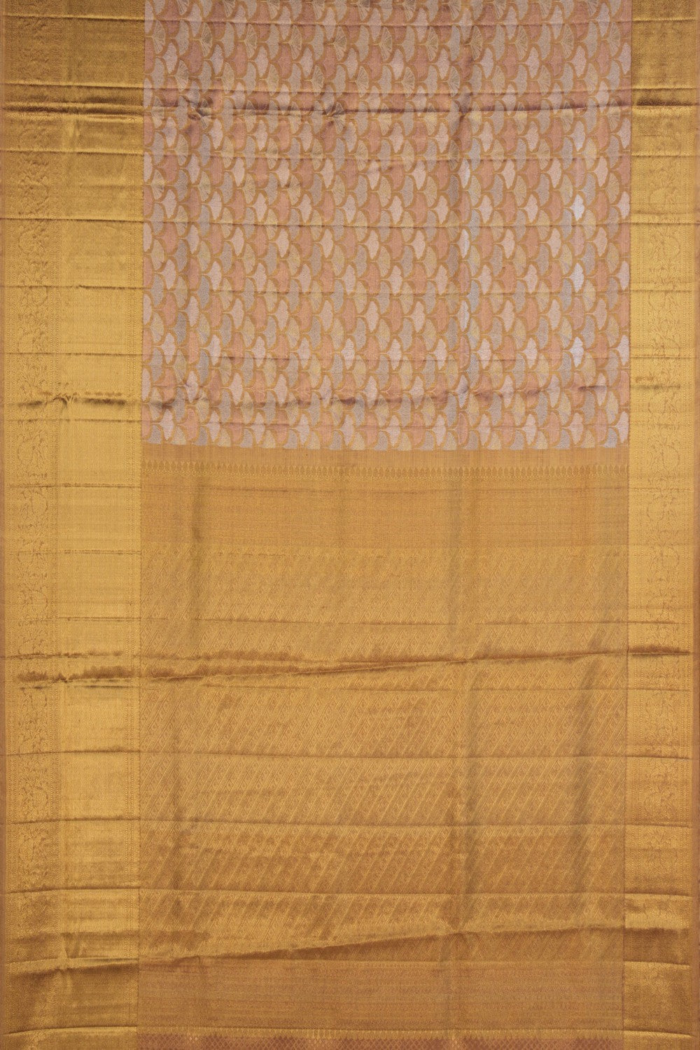 Image of Kanchipattu Tissue Brocade Gold Saree